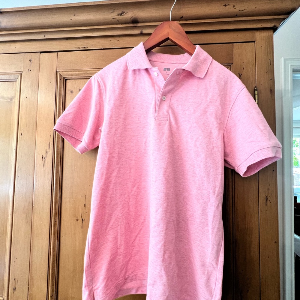 Uniqlo Mens Pink Polo- excellent condition, size small